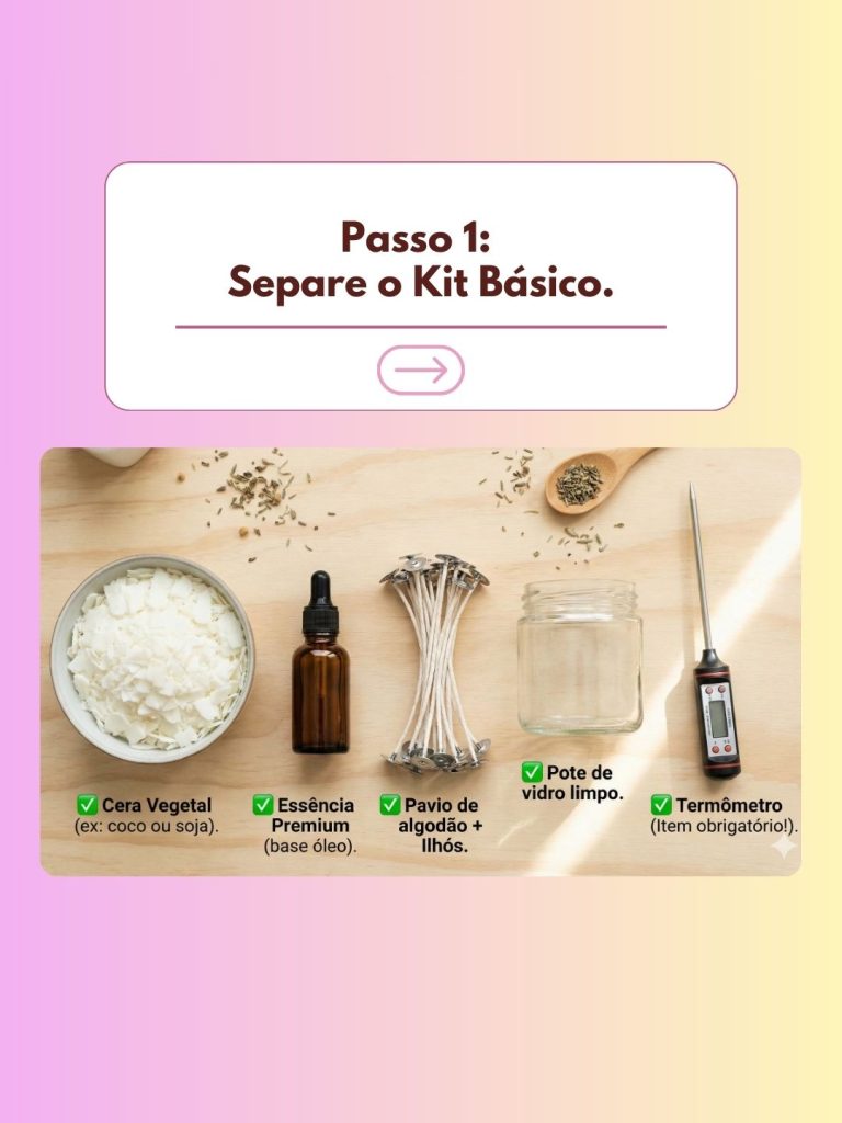 Quais materiais eu preciso para fazer velas aromaticas
